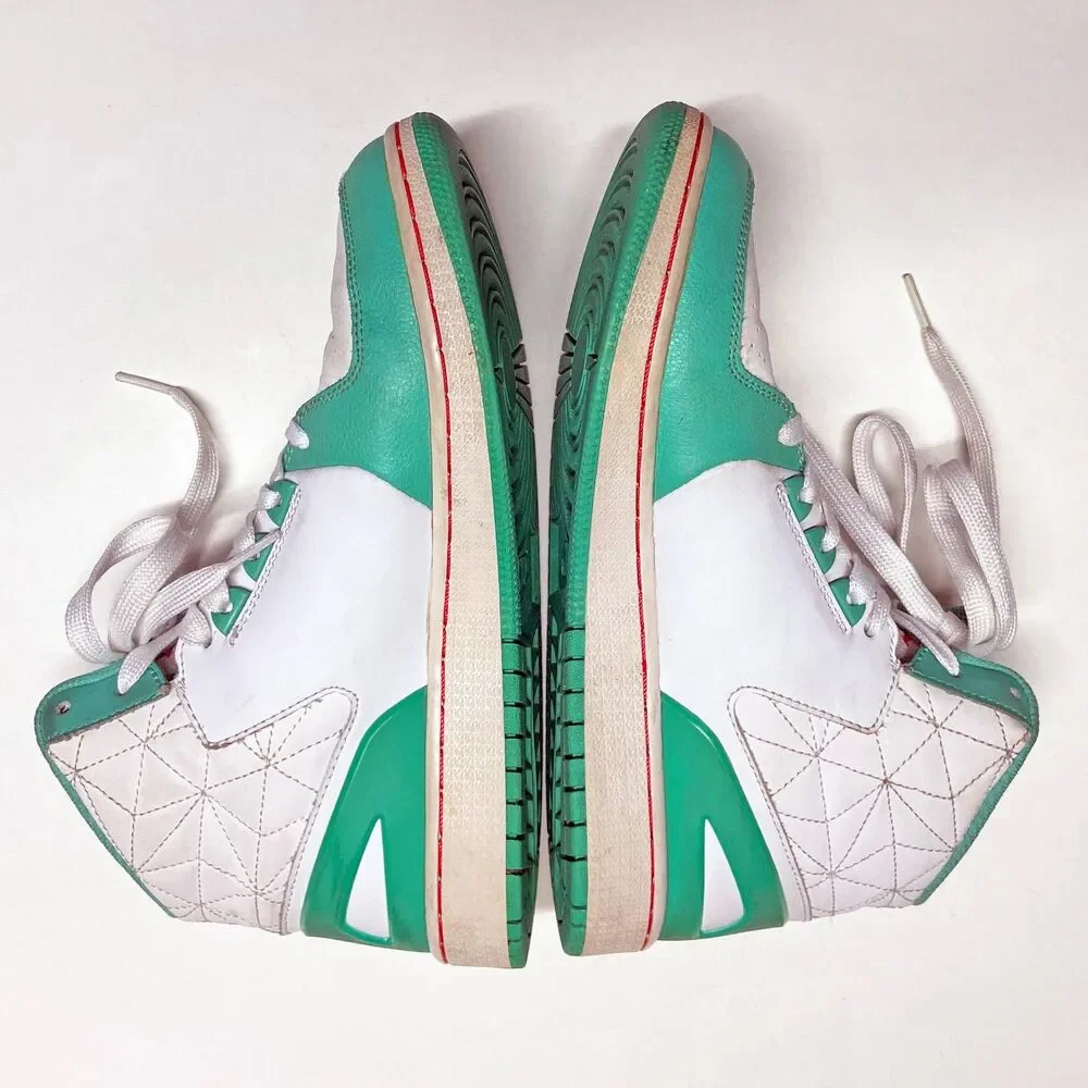 Nike Jordan 1 Flight 3 Premium GG Sneakers Size 7Y White Verde Green 729519-100
